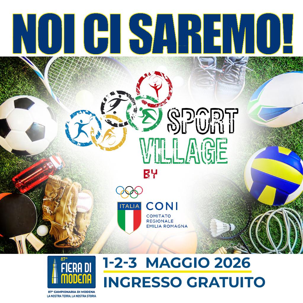 Locandina: Noi ci saremo! Sport Village, Fiera di Modena, 1-2-3 maggio 2026